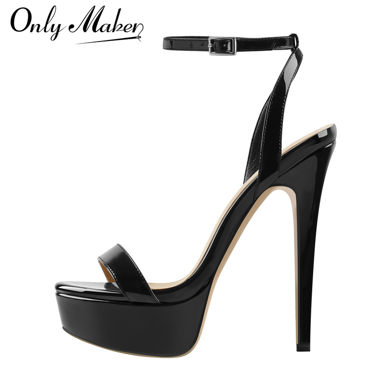 Leather Work Heels - Onlymaker Vrouwen Platform Stiletto Hoge Hakken