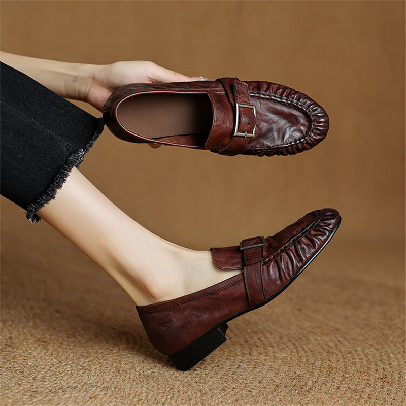 Leather Work Heels - Nieuwe Herfst Echt Leer Vrouwen Pumps