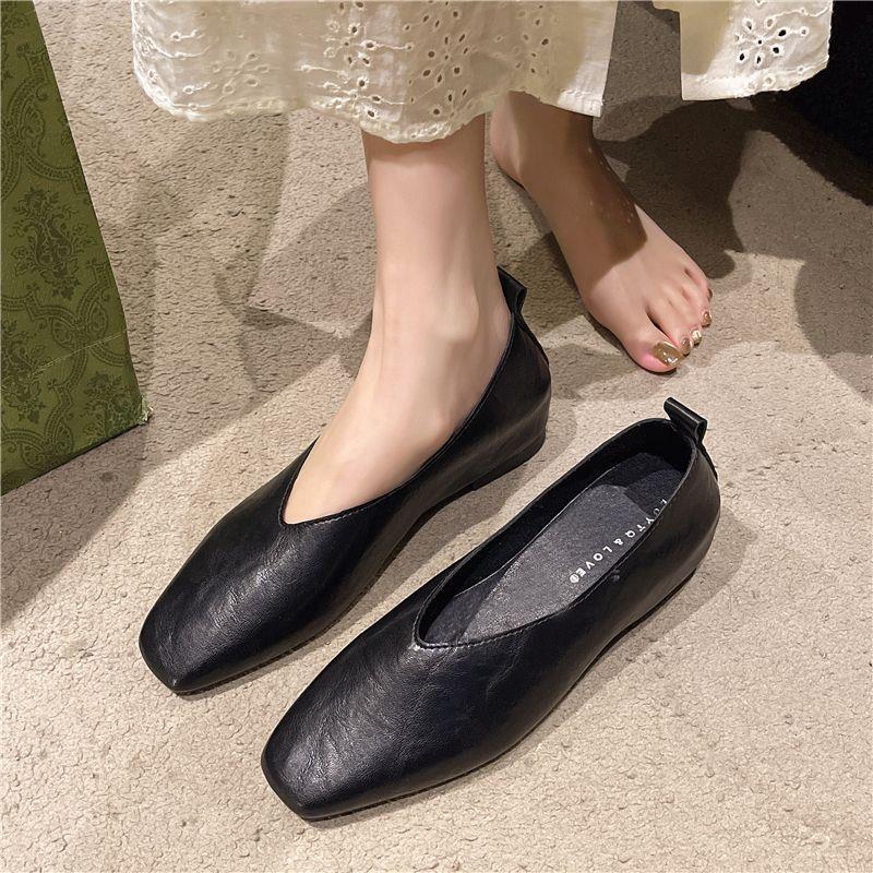Leather Work Heels - Mode schoenen Damesloafers Echt leer Luxe