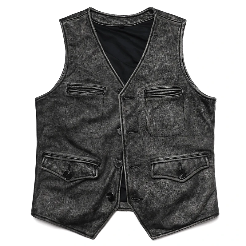 Nieuwe Gery Vintage lederen ve - Leather Work Vest For Men recensie en prijs