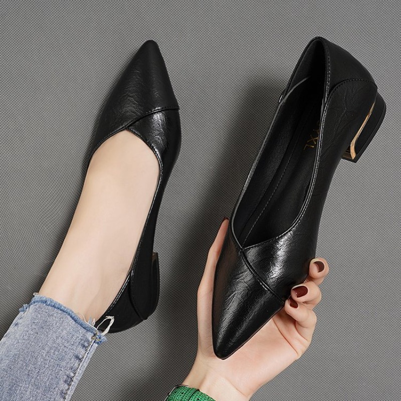 2026 Lente en Herfst Nieuwe Pu - Leather Work Heels recensie en prijs