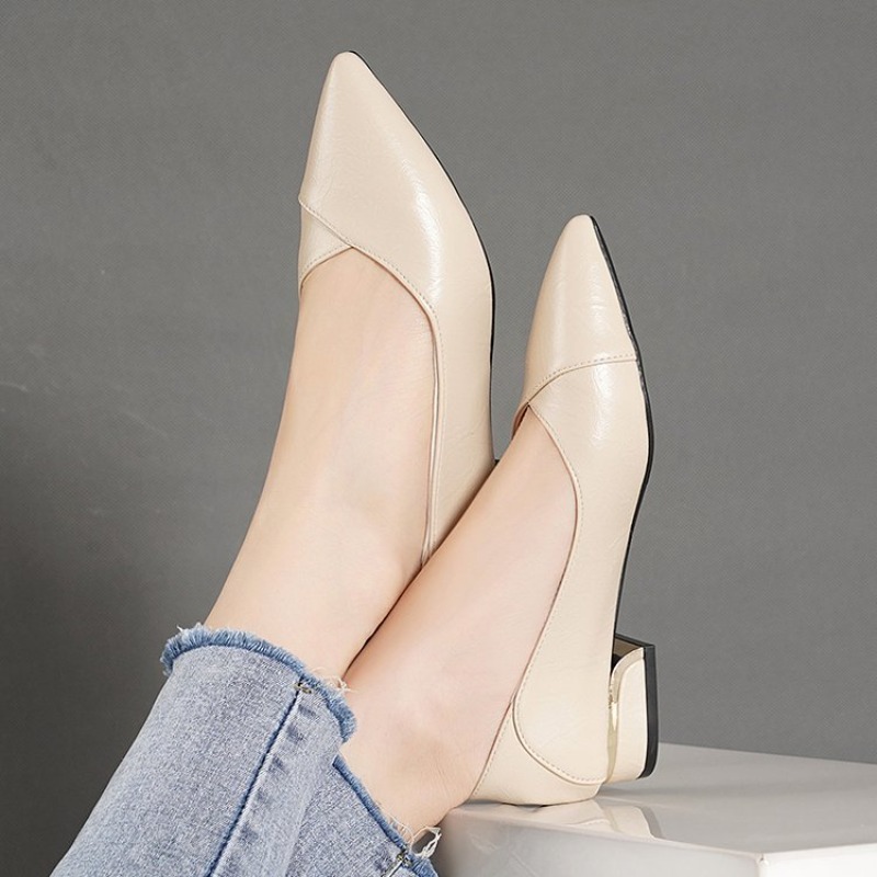 2026 Lente en Herfst Nieuwe Pu - Leather Work Heels recensie en prijs