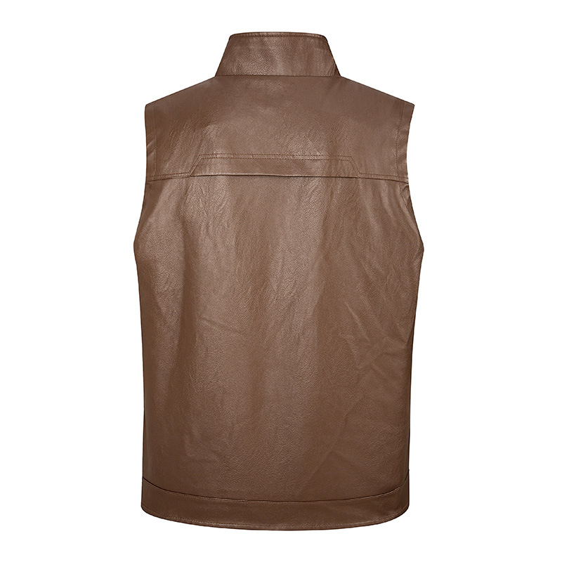 Leren herenvest, dun vest met  - Leather Work Vest For Men recensie en prijs