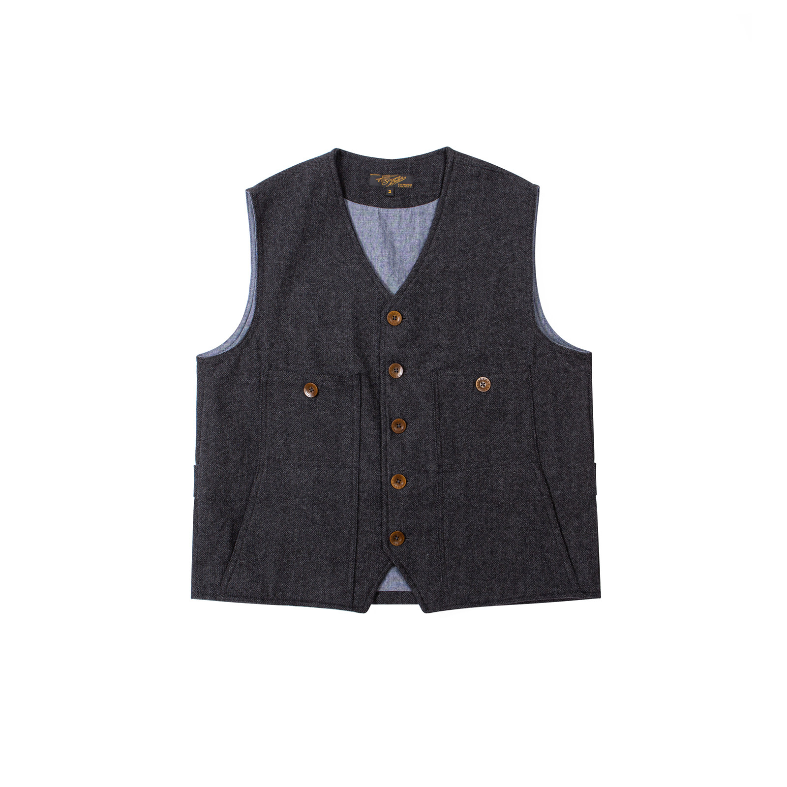 Secondorder FW24 Vintage wolle - Leather Work Vest For Men recensie en prijs