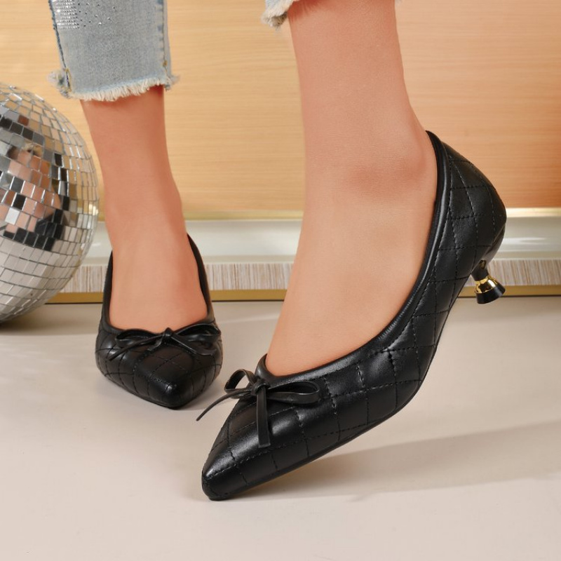 Vintage dames pumps met spitse - Leather Work Heels recensie en prijs