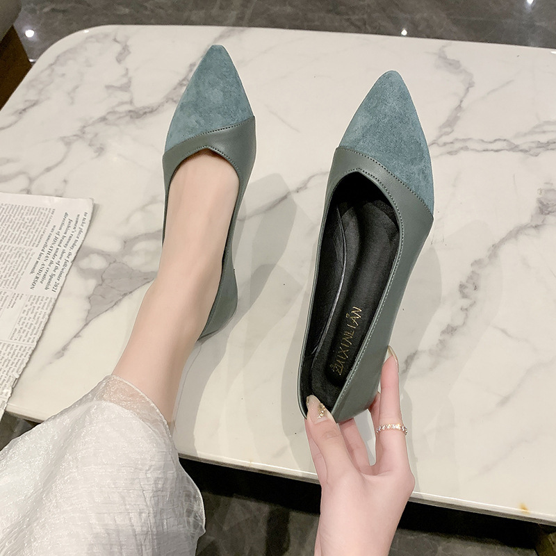 Platte zwarte leren schoenen v - Leather Work Heels recensie en prijs