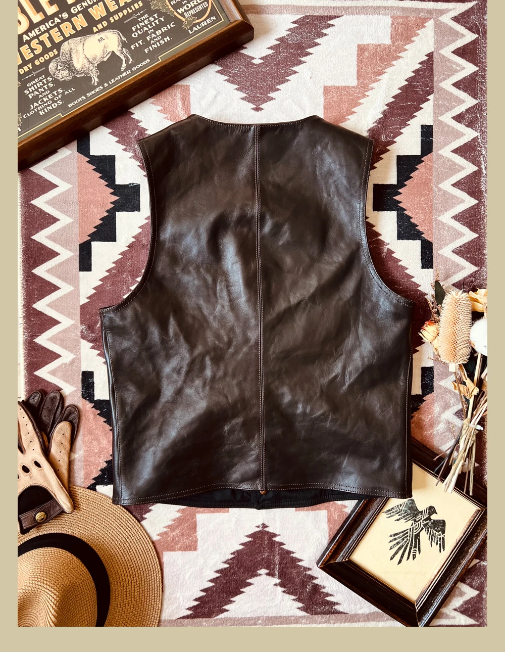 Jr! Gratis Verzending. Japans  - Leather Work Vest For Men recensie en prijs